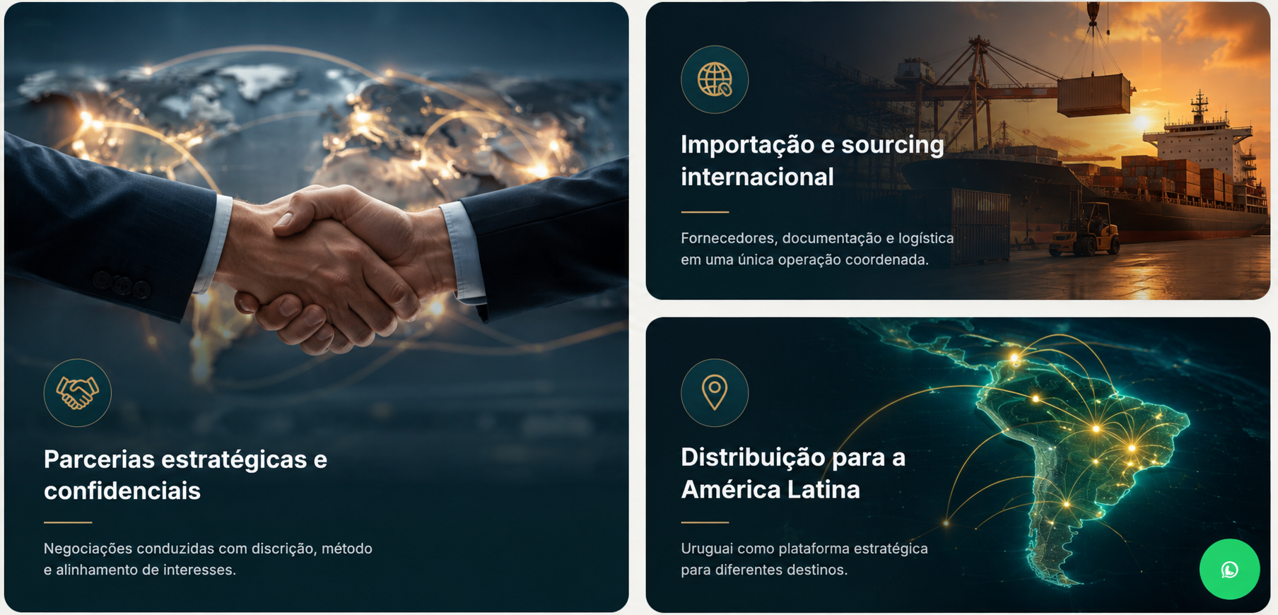 Parcerias estratégicas, importação internacional e distribuição para a América Latina